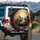 Fluffy White Persian Ginger Cats Driving Luxury Car Interior - Cat Lover Travel Gift Spare Tire Cover - 3