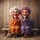 Elderly Women Pink Tongues Wooden Bench - Funny Car Accessory Spare Tire Cover - 6