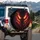 Fierce Predatory Golden Orange Slit Eyes Fiery Smoke Energy Aura - Adventure Seeker Gift Spare Tire Cover - 3