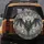 Spreading Bat Gothic Swirls Art Nouveau Leafy Floral - Wildlife Lover Home Decor Gift Spare Tire Cover - 5