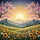 Luminous Sun Mountain Wildflower Cherry Blossom - Travel Essentials Gift Spare Tire Cover - 6