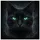 Majestic Black Cat Face Emerald Green Eyes - Wildlife Lover Gift for Cat Owners Spare Tire Cover - 6