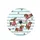Dachshunds Red Sweaters Paw Prints Bone Shapes Rich - Dog Lover Gift Spare Tire Cover - 4
