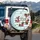 Dachshunds Red Sweaters Paw Prints Bone Shapes Rich - Dog Lover Gift Spare Tire Cover - 3