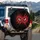 Menacing Red Eyes Black Void Blob Splatter - Personal Expression Gift Spare Tire Cover - 3