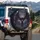 Menacing Bat Creature Glowing Eyes Swarming Bats Dark Fantasy Home Decor Gift for Horror Fan Spare Tire Cover - 3