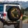 Golden Striped Black Jungle Tiger Watchful - Wildlife Lover Gift Spare Tire Cover - 3