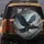 Majestic Eagle Azure Gold Wings Gold Lightning Clouds - Wildlife Lover Gift Spare Tire Cover - 5