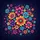 Cosmic Dust Confetti Flowers - Home Decor Gift Spare Tire Cover - 6