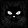 Black Cat Prominent Wide Eye Whiskers Feline Shadows Cat Lover Gift for Travel Spare Tire Cover - 6