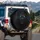 Fierce Monster Face Glowing Turquoise Eyes - Fantasy Creature Vehicle Accessory Spare Tire Cover - 3