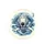 White Chinese Imperial Dragon Head Dark Blue Body Swirling Water Waves - Asian Culture Gift Spare Tire Cover - 4