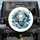 White Chinese Imperial Dragon Head Dark Blue Body Swirling Water Waves - Asian Culture Gift Spare Tire Cover - 1