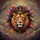 Fierce Lion Head Golden Crown Blue Jewels Paint Splatters Wildlife Lover Gift Spare Tire Cover - 6