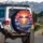 Arching Dolphins Sunset Ocean Waves Seascape - Ocean Lover Travel Essentials Spare Tire Cover - 3