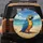 Majestic Blue Yellow Macaw Parrot Sandy Beach Ocean - Wildlife Lover Gift Spare Tire Cover - 5