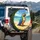 Majestic Blue Yellow Macaw Parrot Sandy Beach Ocean - Wildlife Lover Gift Spare Tire Cover - 3