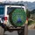 Mirrored Peacocks Iridescent Feather Ocelli - Wildlife Lover Gift Spare Tire Cover - 3
