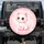 Pink Cartoon Cat Large Eyes Cheeks Stars - Vehicle Decor Cat Lover Gift Spare Tire Cover - 1