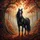 Majestic Black Horse Gnarled Tree Misty Forest Autumn Leaves - Wildlife Lover Gift Spare Tire Cover - 6