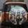 Confident Siberian Husky Family Mountain Vista - Outdoor Adventure Dog Lover Gift Spare Tire Cover - 5