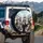 Confident Siberian Husky Family Mountain Vista - Outdoor Adventure Dog Lover Gift Spare Tire Cover - 3