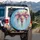 Wisteria Weeping Blossoms Cascading Floral Sky Blue Aqua - Home Decor Gift Spare Tire Cover - 3
