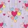 Colorful Suspended Hearts with Dots Love Symbols Lavender Background - Home Decor Gift Spare Tire Cover - 6