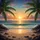 Tropical Beach Sunset Palm Fronds Golden Ocean Path - Travel Essentials Car Accessory Gift Spare Tire Cover - 6