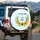 Light Blue Cross Sunflowers 'This Girl Loves Jesus' - Christian Faith Gift for Her Spare Tire Cover - 3