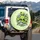 Large Black Eyes Alien Heads Classic Flying Saucers - Space Enthusiast Gift Spare Tire Cover - 3