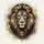 Regal Lion Head Gold Medallion - Home Decor Gift Spare Tire Cover - 6