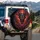 Demonic Creature Face Glowing Red Eyes Razor Teeth - Travel Essentials Horror Lover Gift Spare Tire Cover - 3