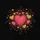 Pink Golden Expressive Doodle Hearts Swirling Lines Deep Background - Love Gift for Heart Lover Spare Tire Cover - 6