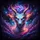 Pearlescent White Dragon Head Golden Horns Blue Eyes Glowing Spiral - Fantasy Car Decor Spare Tire Cover - 6