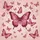 Magenta Rose Pink Butterflies Botanical Flourish - Nature Lover Gift Spare Tire Cover - 6