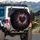 Heart Silhouette Paint Splatters Drips - Travel Essentials Spare Tire Cover - 3