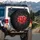 Red Hearts Pink Outline Bokeh - Everyday Love Gift Spare Tire Cover - 3
