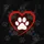 Bold White Paw Print Red Heart - Pet Lover Everyday Travel Gift Spare Tire Cover - 6