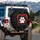 Bold White Paw Print Red Heart - Pet Lover Everyday Travel Gift Spare Tire Cover - 3