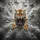 Roaring Bengal Tiger Bared Fangs Golden Eyes Shattered Stone Structure - Wildlife Lover Gift Spare Tire Cover - 6