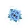 Lush Blue Hibiscus Flowers Botanical Leaves Tropical Foliage - Home Decor Gift Spare Tire Cover - 4