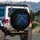 Luminous Royal Blue Roses Bouquet Dark Foliage Twinkling Stars Luxury Home Decor Gift Spare Tire Cover - 3