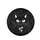 Mischievous Black Cat Face Whiskers White Paw Prints - Cat Lover Gift Spare Tire Cover - 4