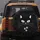 Mischievous Black Cat Face Whiskers White Paw Prints - Cat Lover Gift Spare Tire Cover - 5