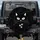 Mischievous Black Cat Face Whiskers White Paw Prints - Cat Lover Gift Spare Tire Cover - 1
