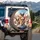 Five Chihuahuas Open Air Journey Blue Sky Mountain Landscape Dog Lover Gift Spare Tire Cover - 3