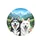 Blue Eyed Happy Husky Dogs Mountain Highway Wildflowers - Dog Lover Travel Essentials Gift Spare Tire Cover - 4