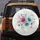 Ethereal Rose Sky Blue Floral Blossoms Greenery - Nature Lover Home Decor Gift Spare Tire Cover - 5