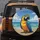 Blue Yellow Macaw Parrot Sunny Beach Ocean Waves Clear Sky - Wildlife Lover Gift Spare Tire Cover - 5
